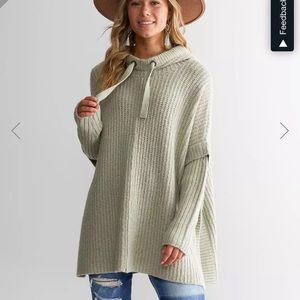 BKE Hooded Poncho Sweater